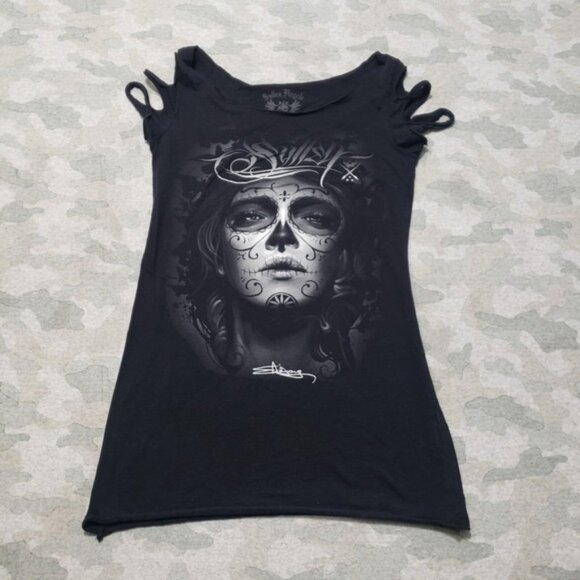 Sullen Angels Tank Top Womens Small Black Pullover Sleeveless - Picture 1 of 9